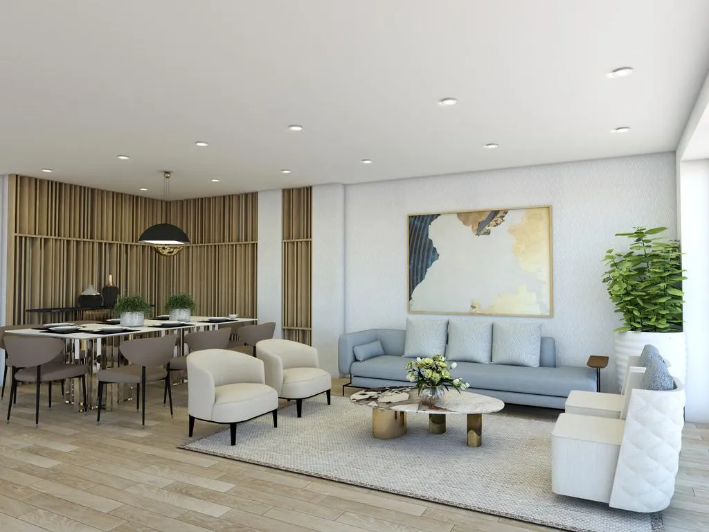 Sala comedor iluminada